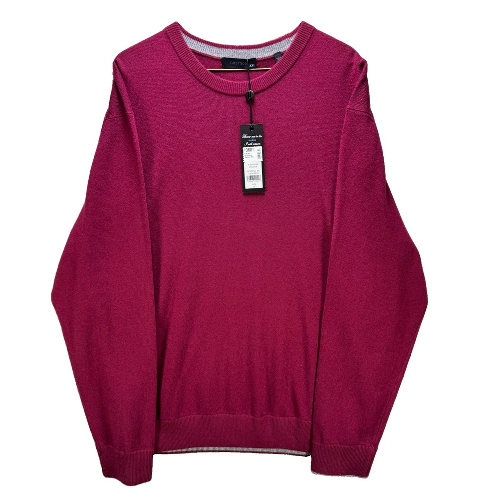 Greyson Sweater Mens 2XL Anthurium 100% Cashmere Tomahawk Golf NWT MSRP $360